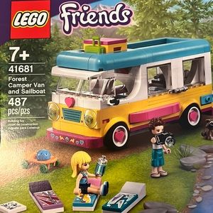 Lego Friends forest camper and sailboat